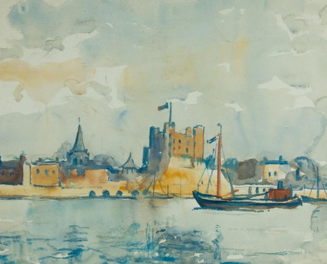 Jean Dryden Alexander (1911-1994) - Signed Watercolour, Rochester Castle For Sale 1