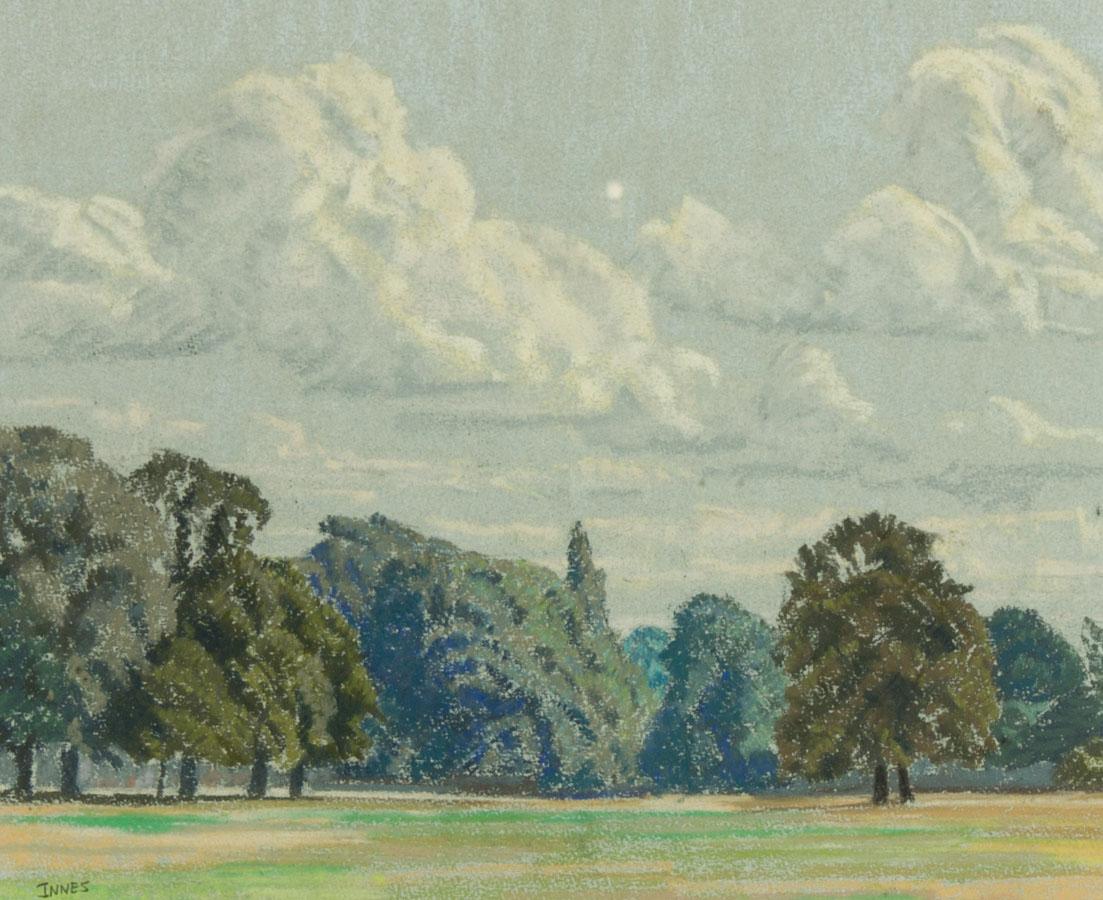 William Henry Innes (1905 - 1999) - Signed, Exhibited Pastel, View of Woodlands 1