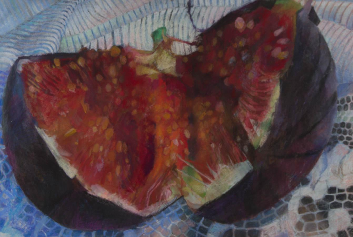 John Ivor Stewart PPPS (1936-2018) - Large Contemporary Pastel, Ripe Fig 1