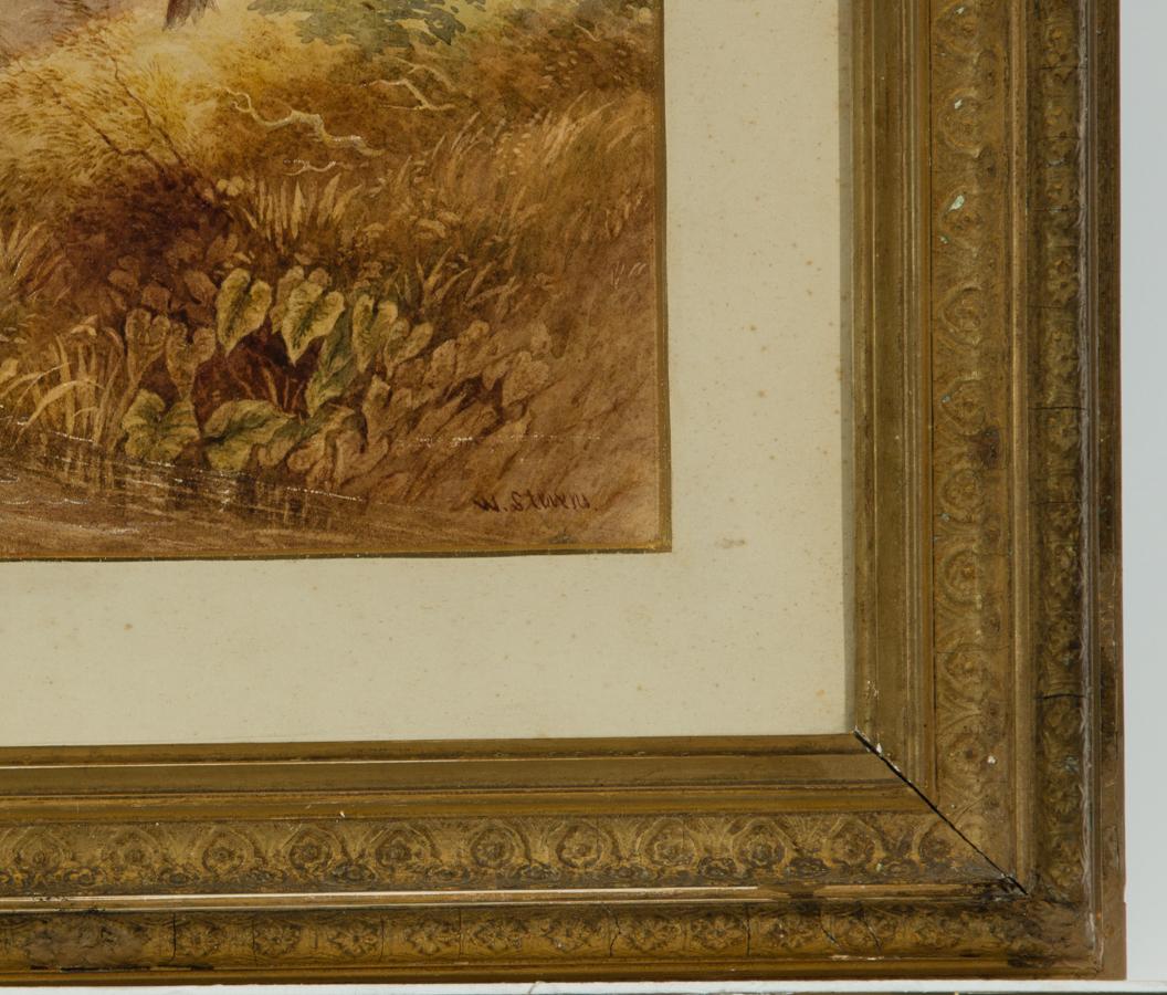 W. Stevens - 19th Century Watercolour, Figures in a Water Mill Scene For Sale 3