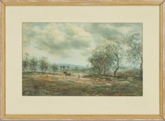 John Hamilton Glass SSA (fl.1890-1925) - Watercolour, Horse Plough