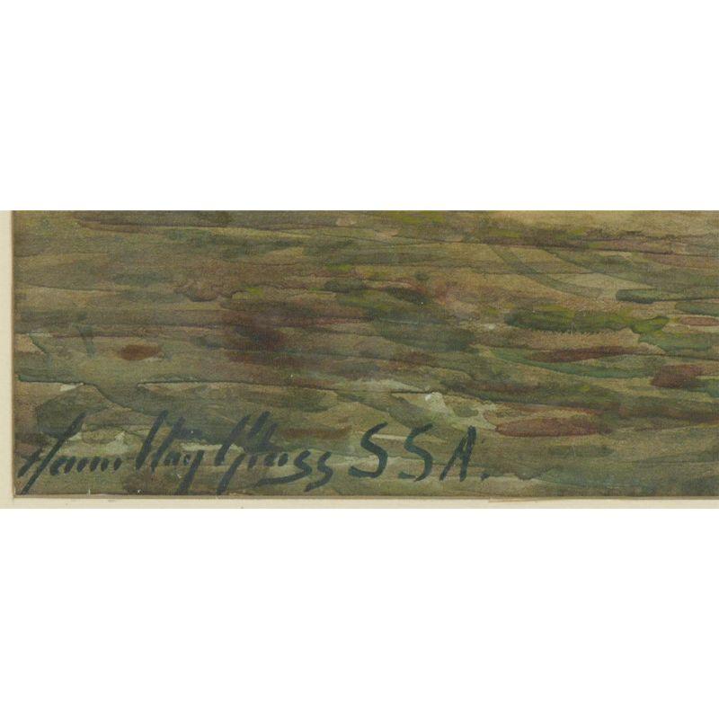 John Hamilton Glass SSA (fl.1890-1925) - Watercolour, Horse Plough For Sale 1