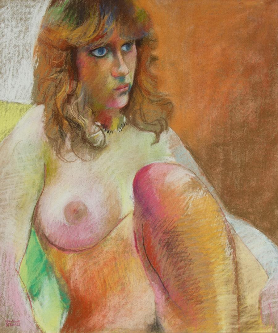 John Ivor Stewart PPPS (1936-2018) - 20th Century Pastel, Vibrant Nude Study 1