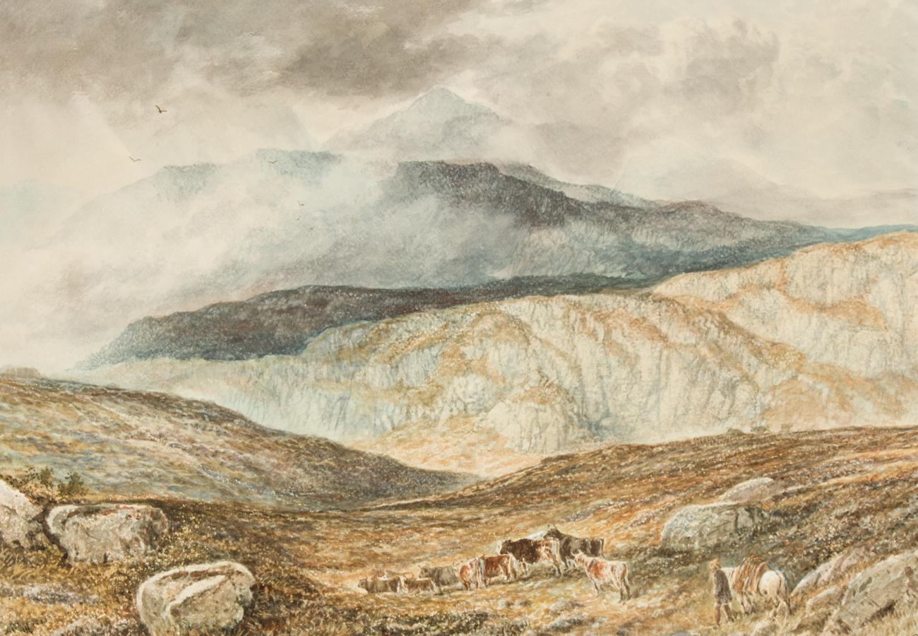 Attributed to Alfred H. Green - 19th Century Watercolour, Shepherd in Highlands For Sale 1