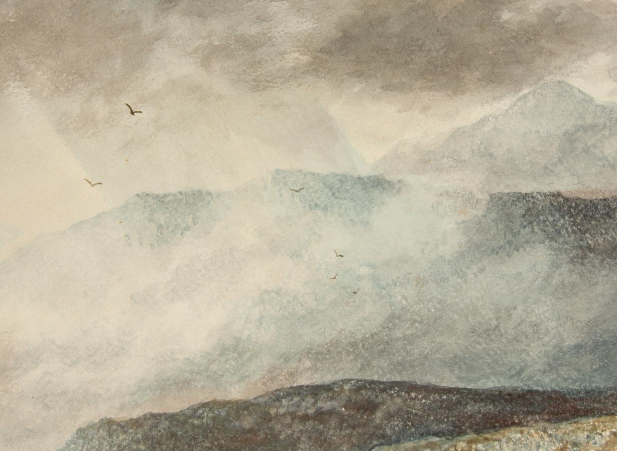 Attributed to Alfred H. Green - 19th Century Watercolour, Shepherd in Highlands For Sale 4