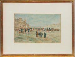 Henri Lafarge de Gaillard - 1898 Watercolour, Lancers March, Military Parade