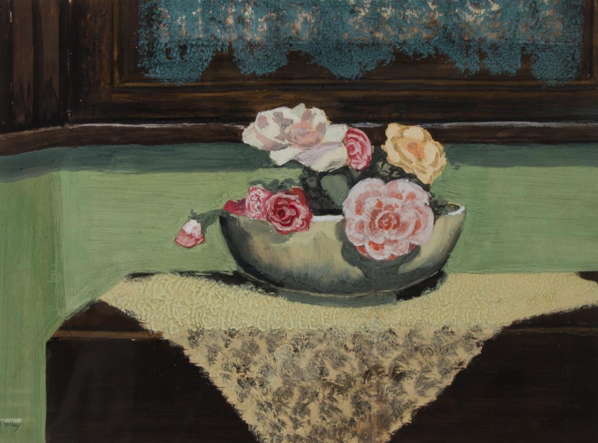 Gerald Festus Kelly RA RHA (1879-1972) - Gouache, Still Life with Garden Roses - Art by Sir Gerald Festus Kelly RA RHA