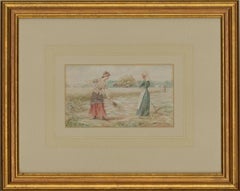Vintage Walter Duncan ARWS (1848-1932) - 1907 Watercolour, Harvest Time