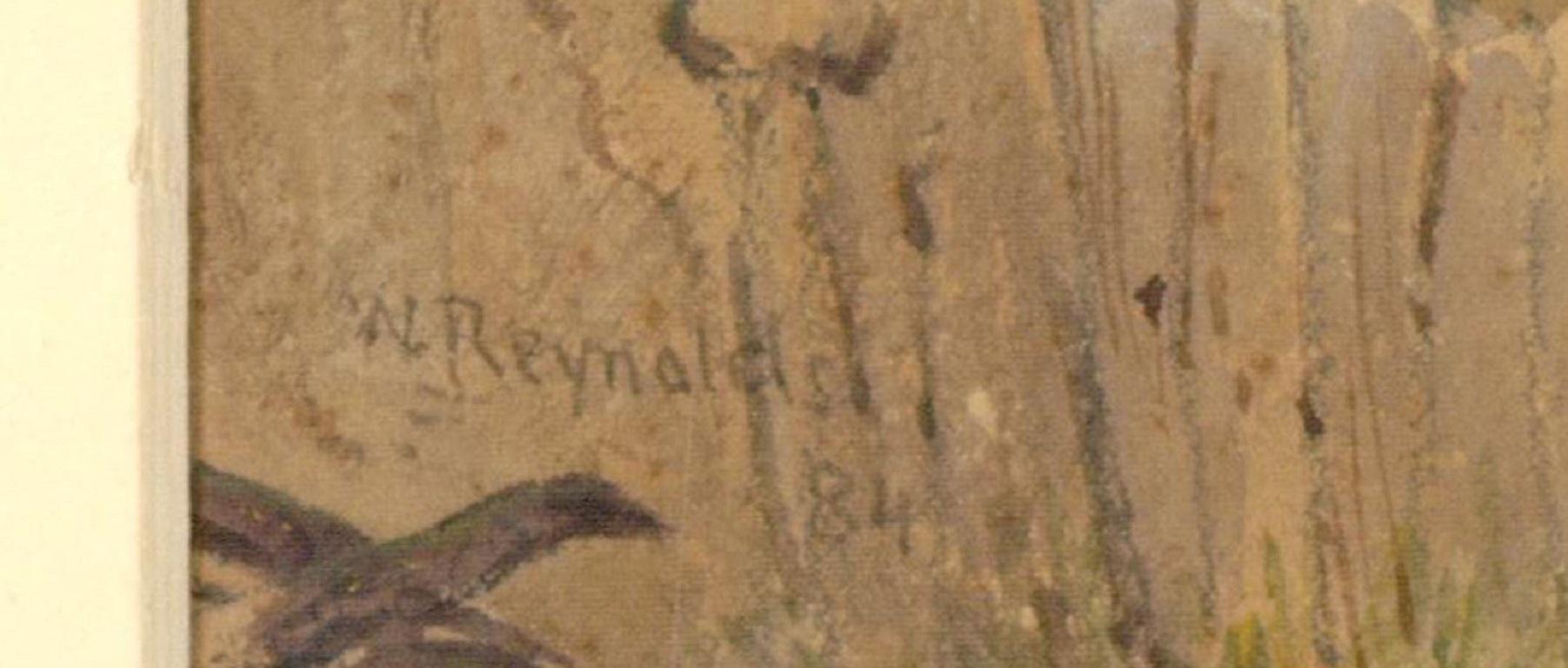 Walter G. Reynolds (1832-1896) - Acquerello firmato del 1884, Cottage rurale in vendita 3