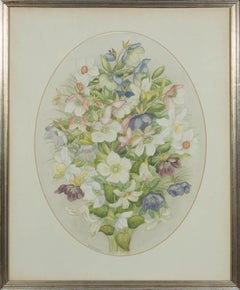 E.S. Bisset - 20th Century Watercolour, Spring Posy
