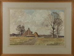 John E. Noble - Aquarelle du début du XXe siècle, signée et encadrée, Wartling, Sussex
