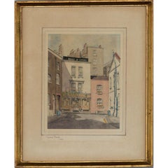 M.C. Burnand - Aquarell aus der Mitte des 20. Jahrhunderts, Ansicht von Groom Place Knightsbridge