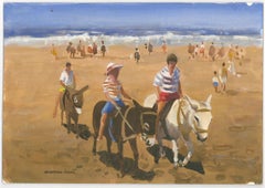 William Norman Guant (1918-2001) - Signed Gouache, Donkey Rides at the Seaside