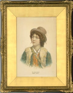 Andrea Finardi - Gilt Framed 19th Century Watercolour, The Young Italian