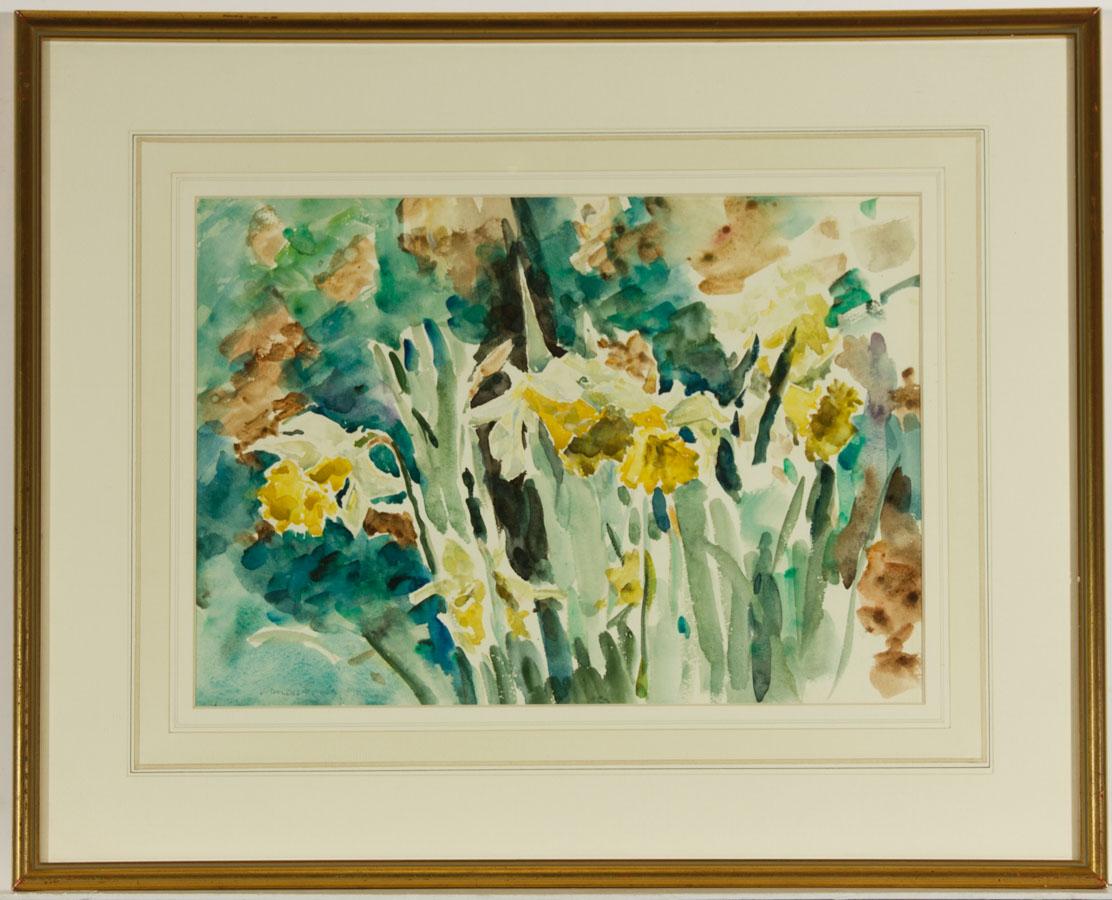 Francis Edward James (1849-1920) RWS RBA NEAC - Watercolour, Daffodils