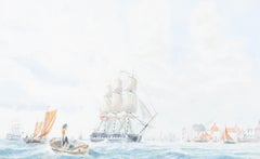 Peter Wand - signiert und gerahmt 1990 Aquarell, HMS Victory