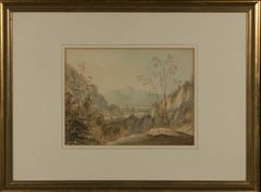 J. March - Framed 1793 Watercolour, View of Derwent River