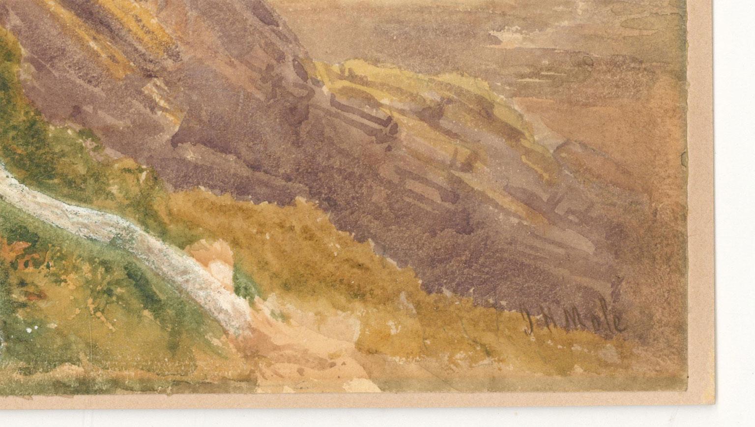John Henry Mole (1814-1886) - 19th Century Watercolour, Coastal Landscape 2