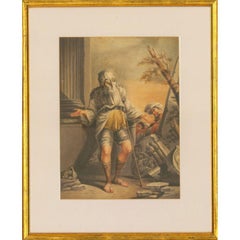 Aquarelle de la fin du XIXe siècle d'après Salvator Rosa (1615-1673) - Belisarius