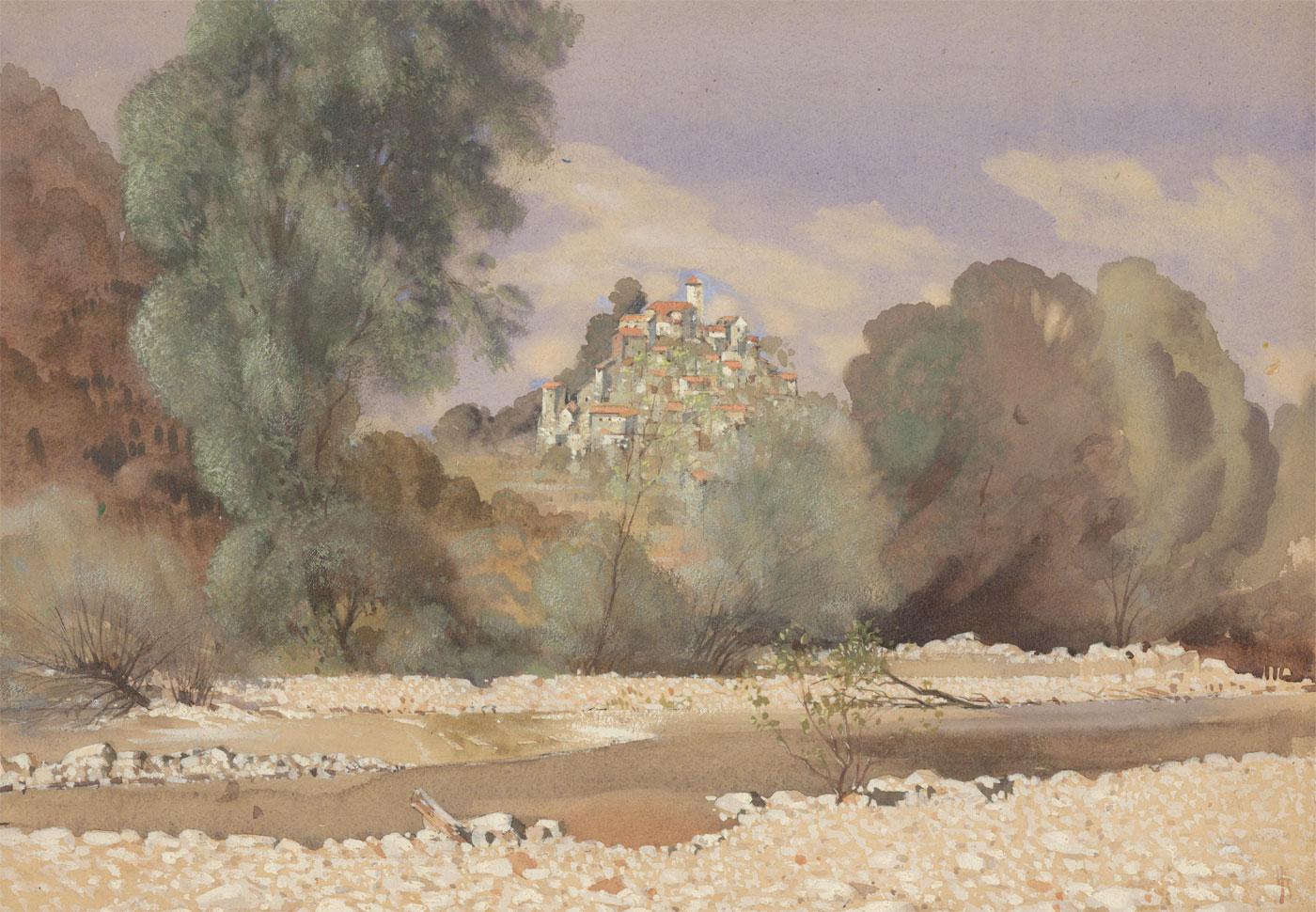 Laurence H.F. Irving (1897-1988) - Mid 20th Century Gouache, Italian Landscape For Sale 2
