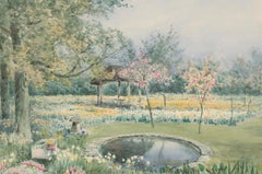 Henry John Sylvester Stannard (1870-1951) - Watercolour, Spring Garden
