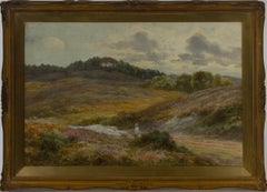 Charles Edward Johnson (1832-1913) - Signed 
Framed 1909 Watercolour, Shepherd