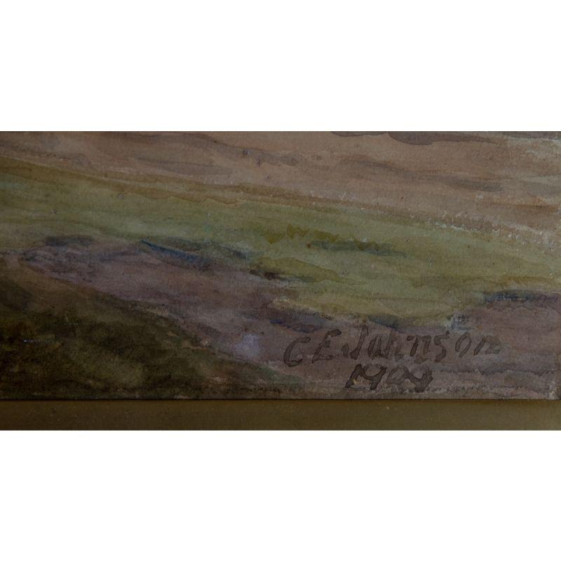 Charles Edward Johnson (1832-1913) - Signed & Framed 1909 Watercolour, Shepherd 3