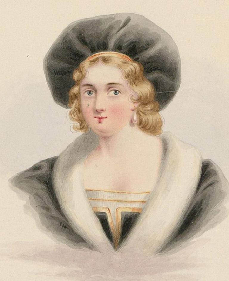 W. Warman (fl.1820-1830) - Signed & Framed Watercolour, Portrait of a Woman For Sale 1