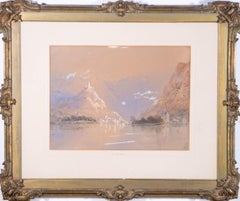 Framed Mid 19th Century Watercolour - On the Rhine