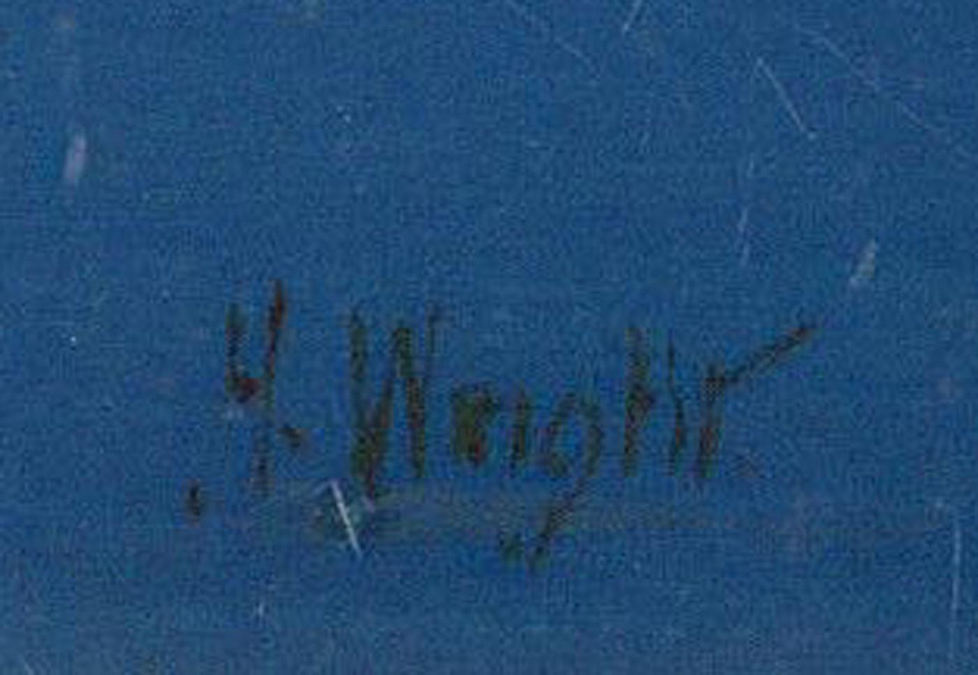 H. Wright - Signed & Framed Mid 20th Century Gouache, Coastal Scene For Sale 3