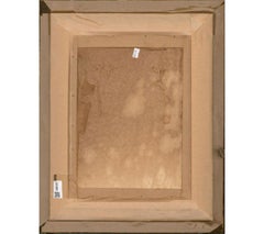 E. Nevil - Aquarelle de la fin du XIXe siècle, en forme de boucle d'oreille