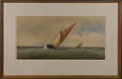 Charles Taylor Jnr (fl.1841-1883) - Mid 19th Century Watercolour, Choppy Waters