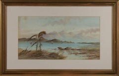 Edwin Earp (1851-1945) - Aquarelle du début du 20e siècle, lac Tranquil