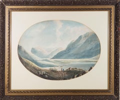 Early 19th Century Watercolour - Mountain Lake Scene