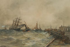 Aubrey Ramus - Early 20th Century Watercolour, Storm at Sea