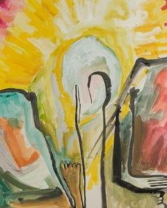 Mircea Marosin (1921-2007) - Double Sided 20th Century Gouache, Vibrant Figures