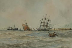 Aubrey Ramus - Early 20th Century Watercolour, Ships at Sea