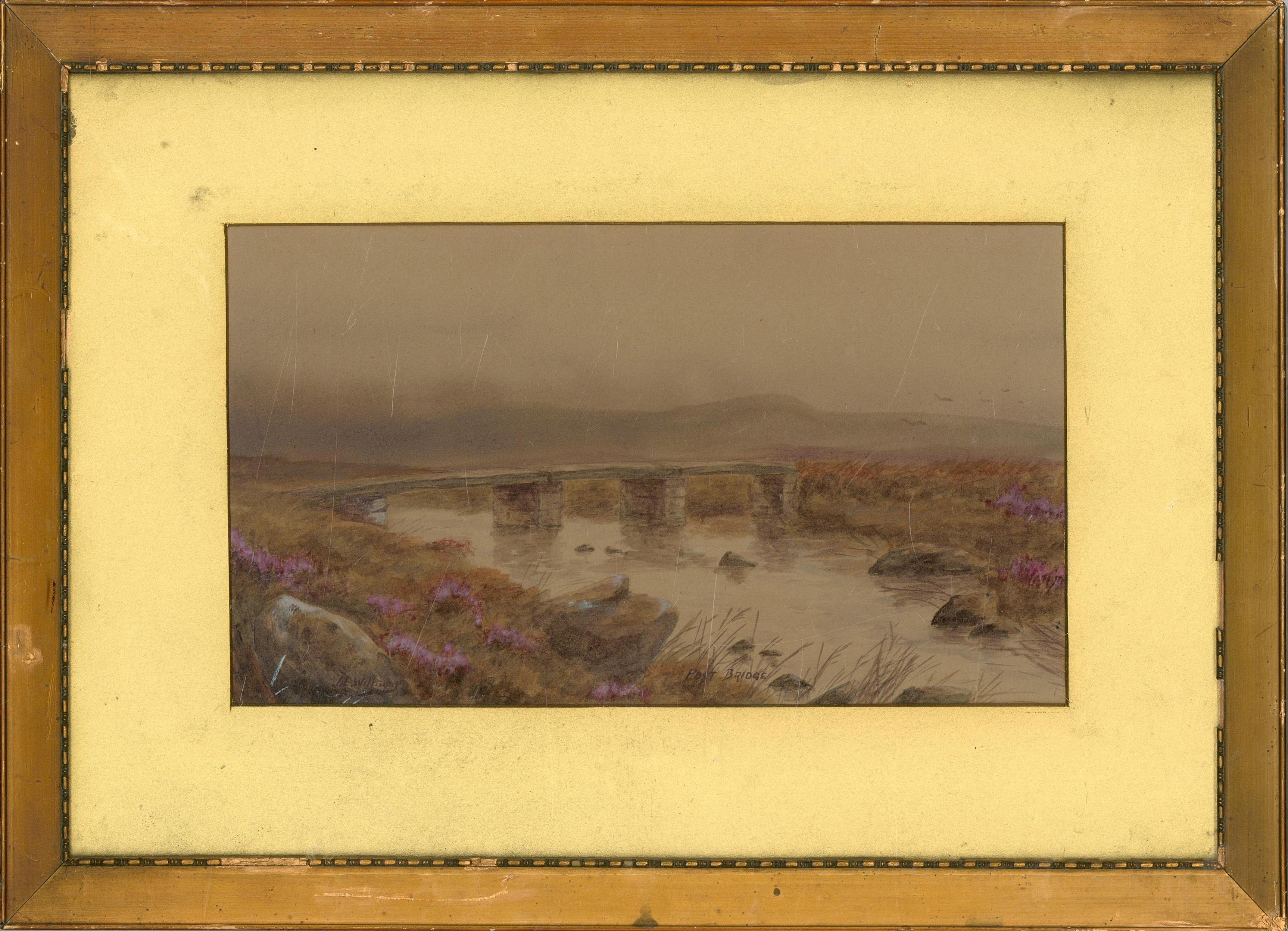 J.L. Williams - Late 19th Century Watercolour, Post Bridge For Sale 3