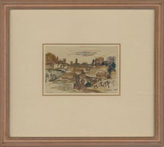 Edward R. Payne ARCA (1906-1991) - Acquerello del 1960, Minchinhampton