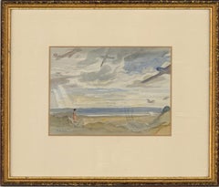 Edward R. Payne ARCA (1906-1991) - 1960 Watercolour, Gliders Over the Severn