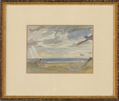 Edward R. Payne ARCA (1906-1991) - Aquarelle de 1960, Gliders Over the Severn