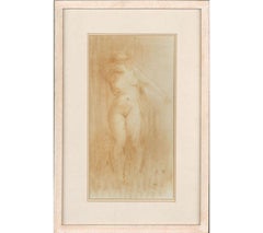 Framed 1977 Pastel - Nude Figure