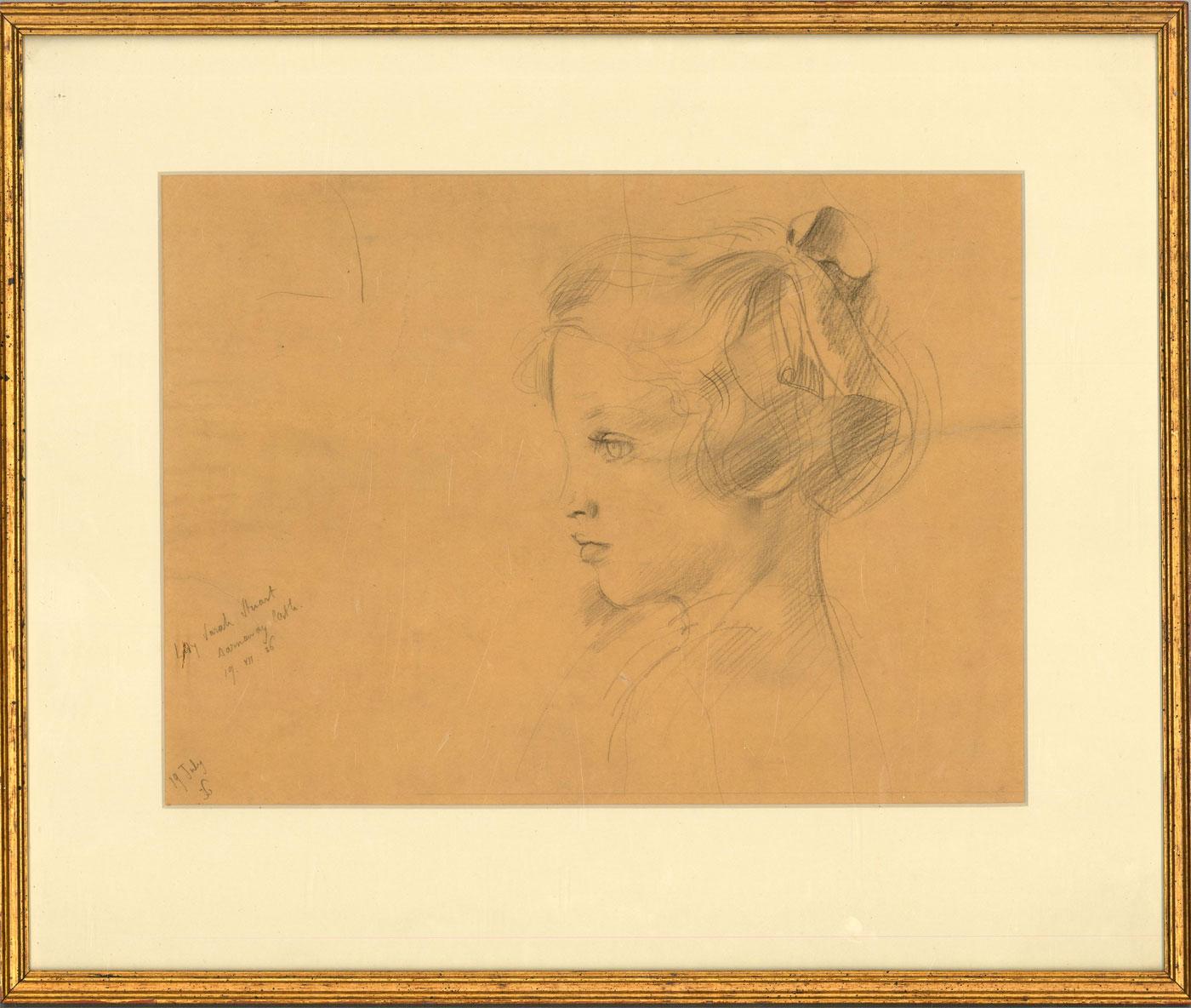 Alfred Kingsley Lawrence RA (1893-1975) - Graphite Drawing, Lady Sarah Stuart 2