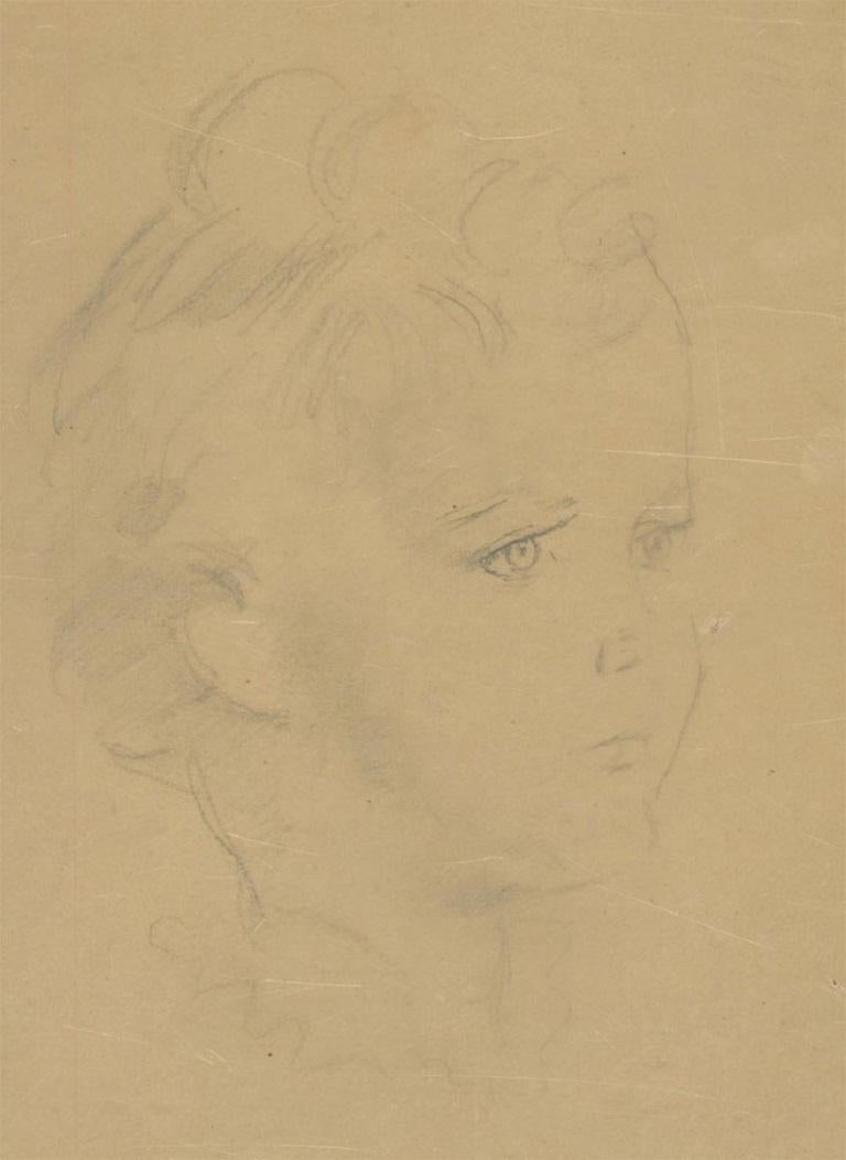 Alfred Kingsley Lawrence RA (1893-1975) - Graphite Drawing, Young Boy For Sale 2