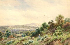 Richard William Halfknight (1855-1925) - Aquarell des späten 19. Jahrhunderts, Hindhill