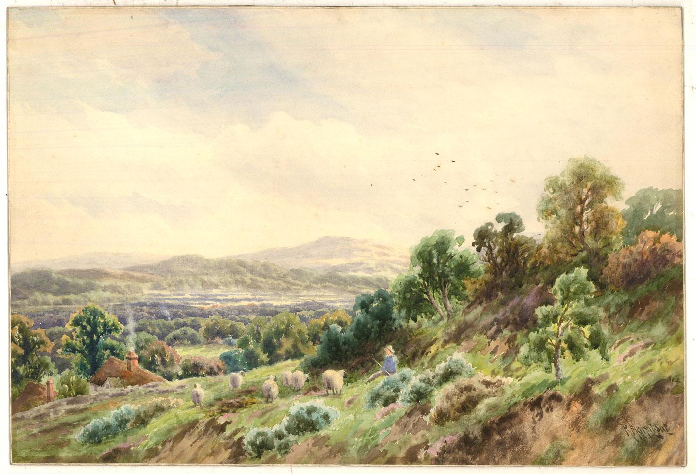 Richard William Halfknight (1855-1925) - Late 19th Century Watercolour, Hindhill For Sale 1