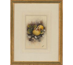 Christopher Hughes - 20th Century Watercolour, Peaches and Blackberries