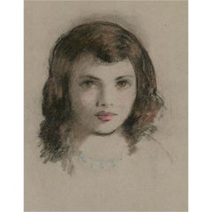 Attrib. Lewis Baumer (1870-1963) - Early 20th Century Pastel, Hazel-Eyed Girl