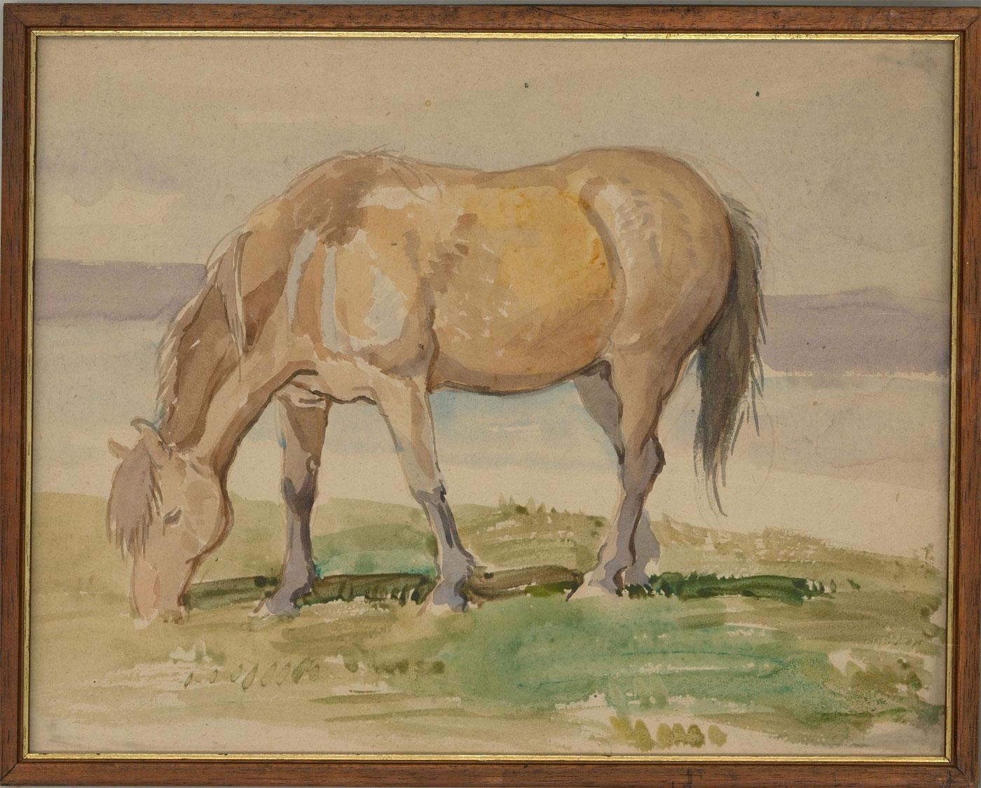 Attrib. John Murray Thomson (1885-1974) - Early 20th Century Watercolour, Horse For Sale 2