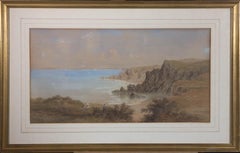 George Lothian Hall (1825-1888) - 1861 Watercolour, View of the Cliffs